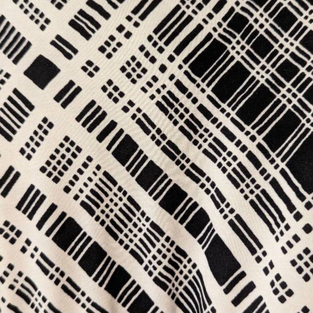 Weekend by Max Mara Women’s Belted Plaid Midi Dress black/white size med-large - Picture 11 of 12